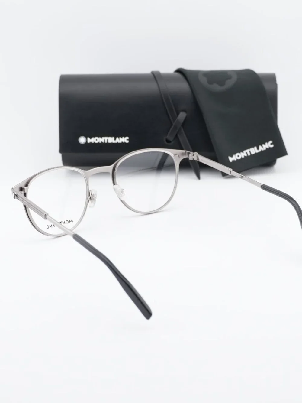 Montblanc MB0095O 003 Square Eyeglasses 48mm –  Ruthenium